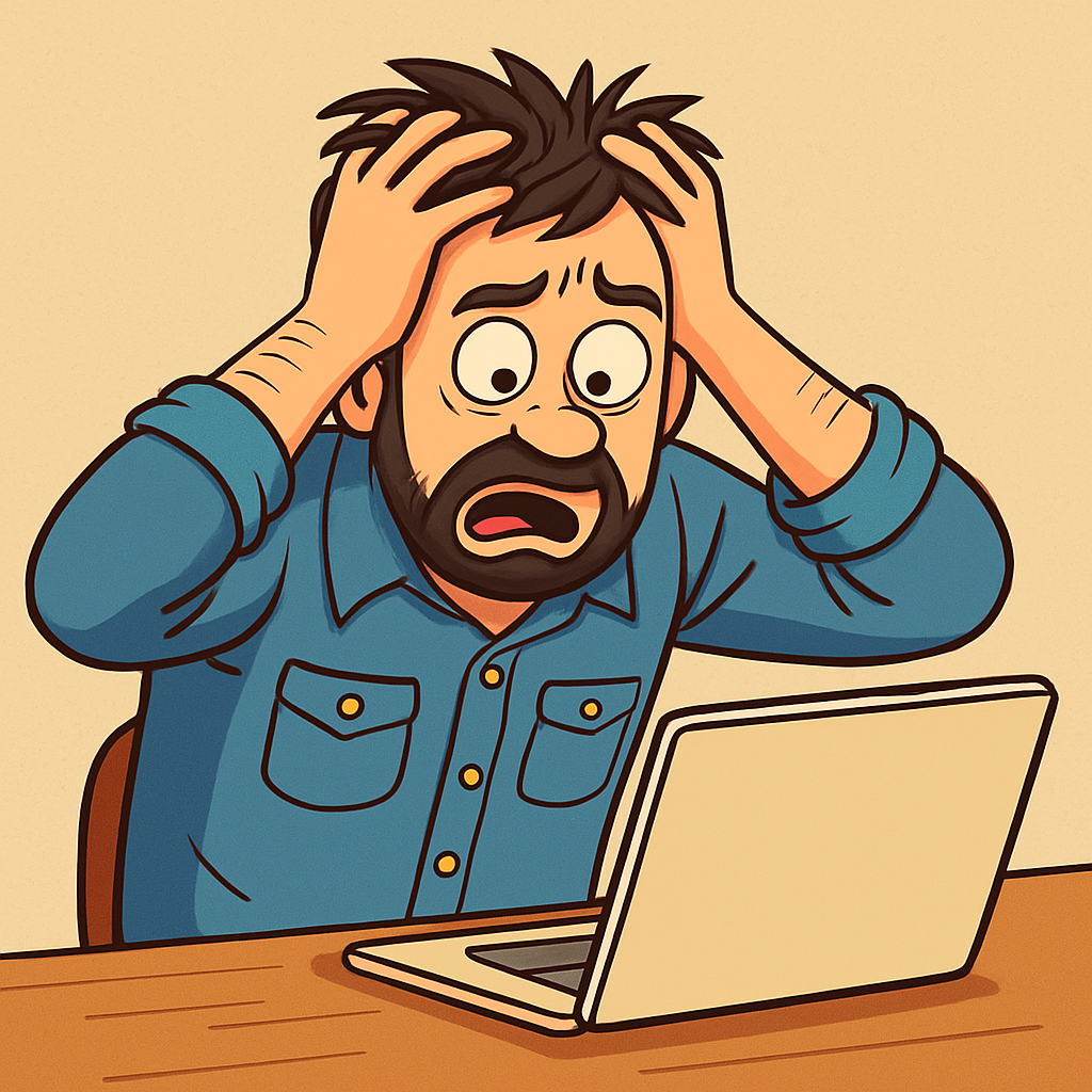 Guy Hands In His Hair